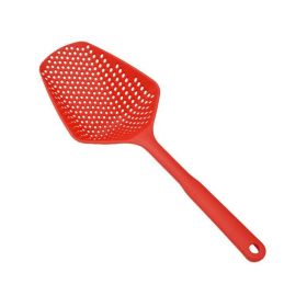 1pc Kitchen Gadget Colander Spatula Leaking Net Strainer Soup Spoon Line Leak Thick Nylon Large Spoon Silicone Leak Ice Shovel 13.5in*4.92in