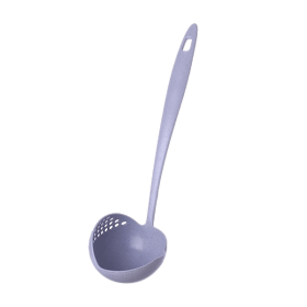 1pc 2 In 1 Filter Spoon Soup Spoon Leak Spoon Long Handle Plastic Large Spoon Hot Pot Spoon Eco-Friendly Kitchen Utensil