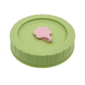 1pc Cute Universal Mason Jar Lids With Straw Hole; 70mm/2.76in Diameter Storage Wide Mouth Leak Proof; Kitchen Supplies
