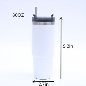 1pc Stainless Steel Vacuum Mug; Home; Office Or Car Vacuum Flask; Insulation Cup With Straw; Insulated Tumbler