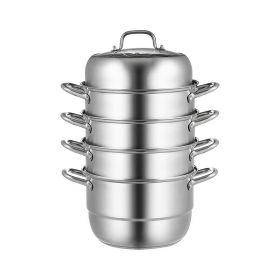 Multi Tiers Kitchen Pan Cookware Stainless Steel Steamer Set