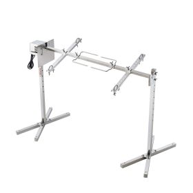 46" Electric BBQ Rotisserie Grill Kit Stainless Steel Grill 90lb Pig Lamb