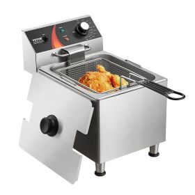 Commercial Electric Deep Fryer Countertop Deep Fryer 1750W 12Qt / 11.5L