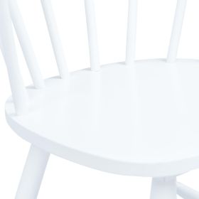 vidaXL Dining Chairs 4 pcs White Solid Rubber Wood